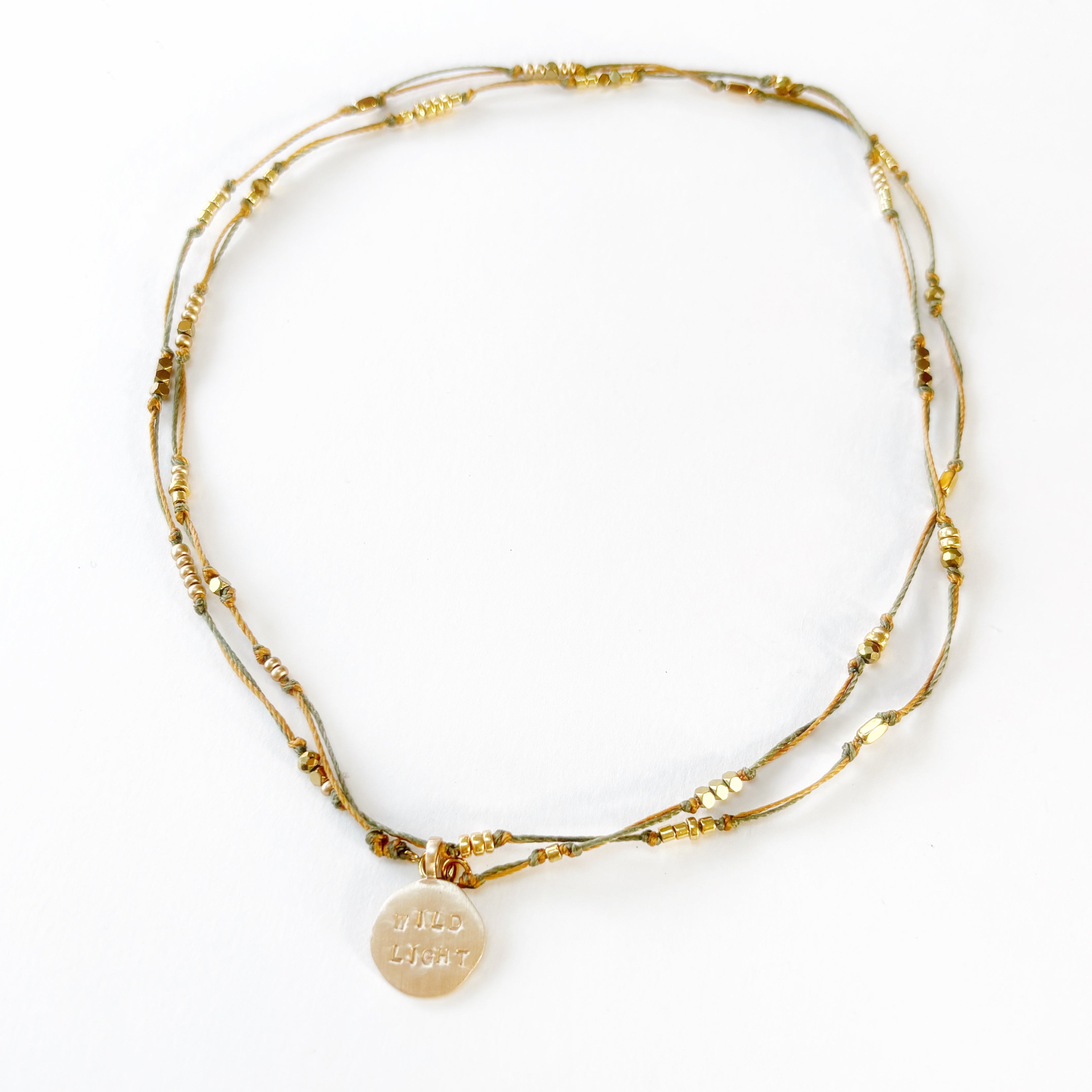 collier lien été médaille gravée