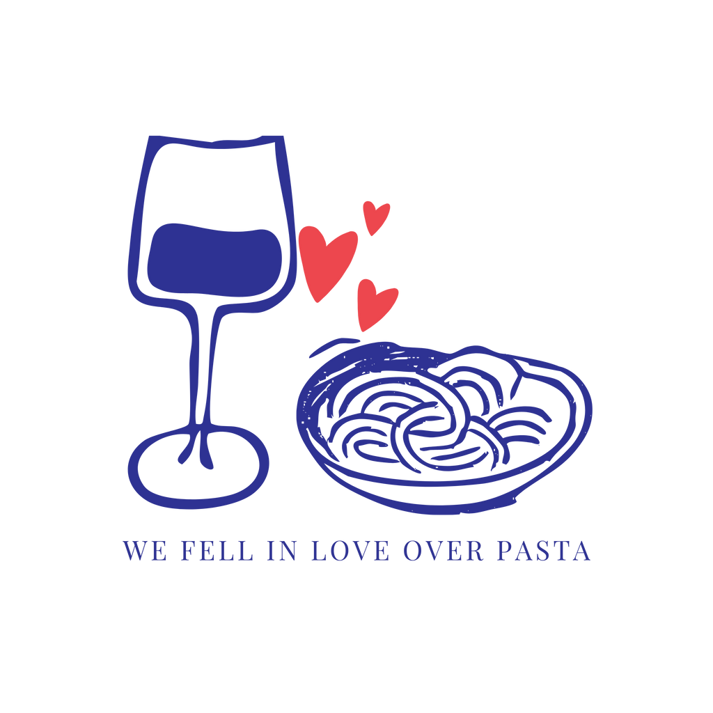 T-shirt WE FELL IN LOVE OVER PASTA 🍝