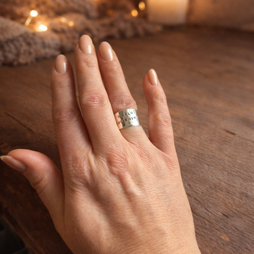 bague-argent-martelee-hello-sunshine-vue-face