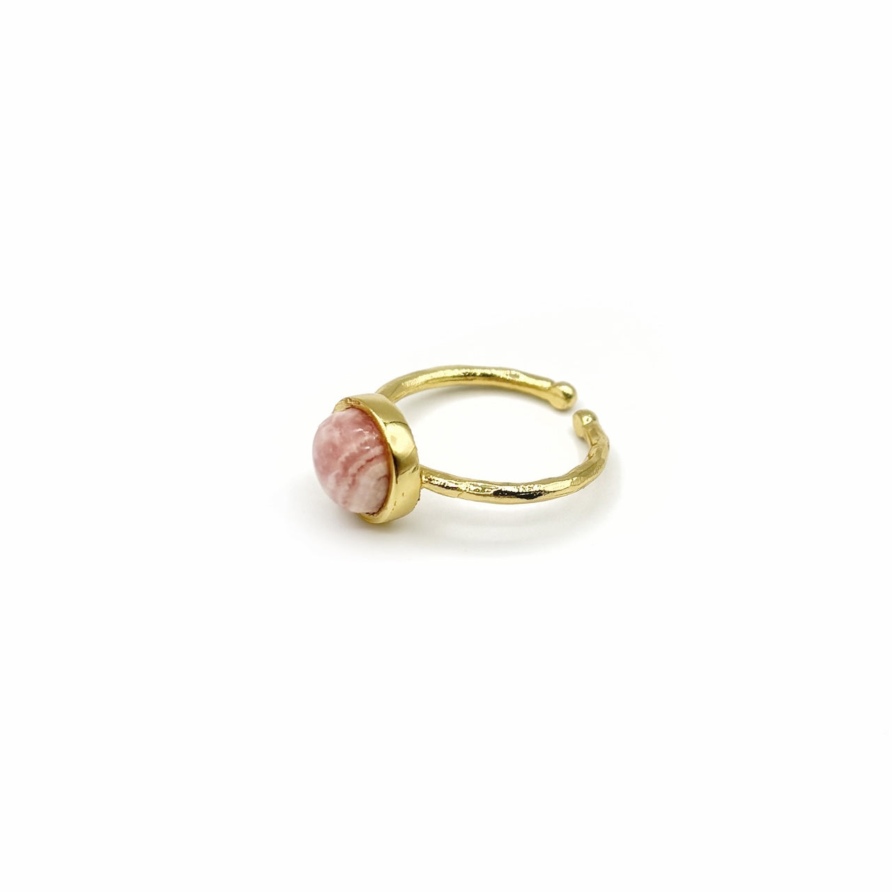 Bague Plaqué Or rhodonite – pierre naturelle & taille réglable
