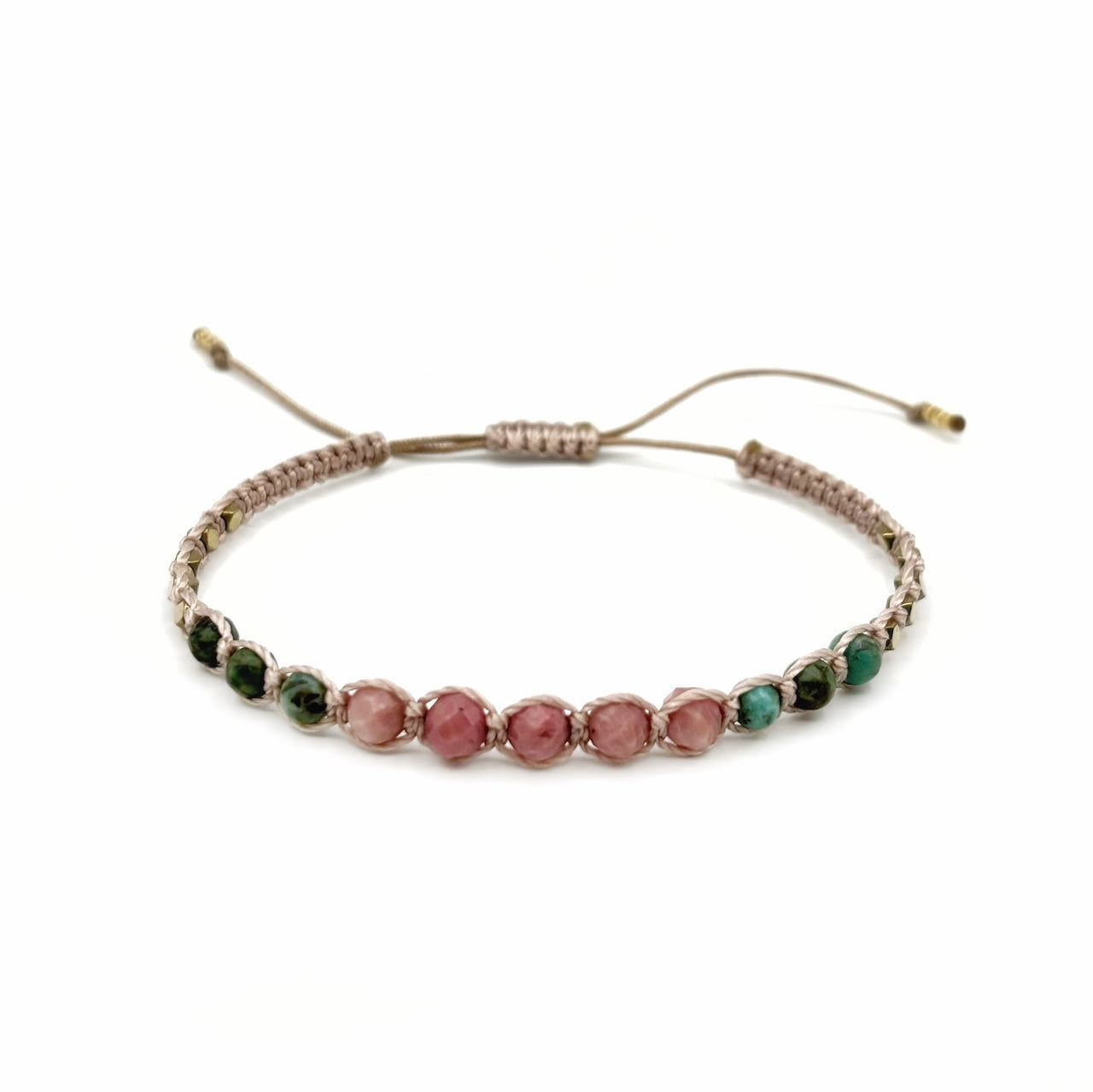 Bracelet HIPPY Rhodonite et turquoise africaines