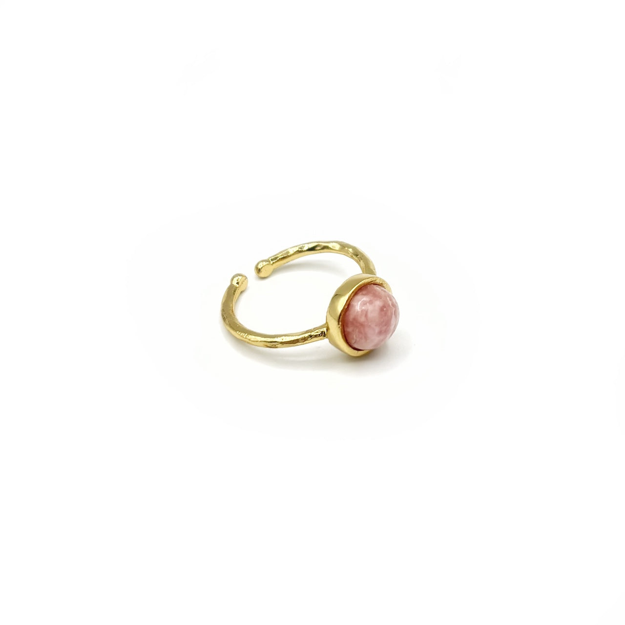 Bague Plaqué Or rhodonite – pierre naturelle & taille réglable