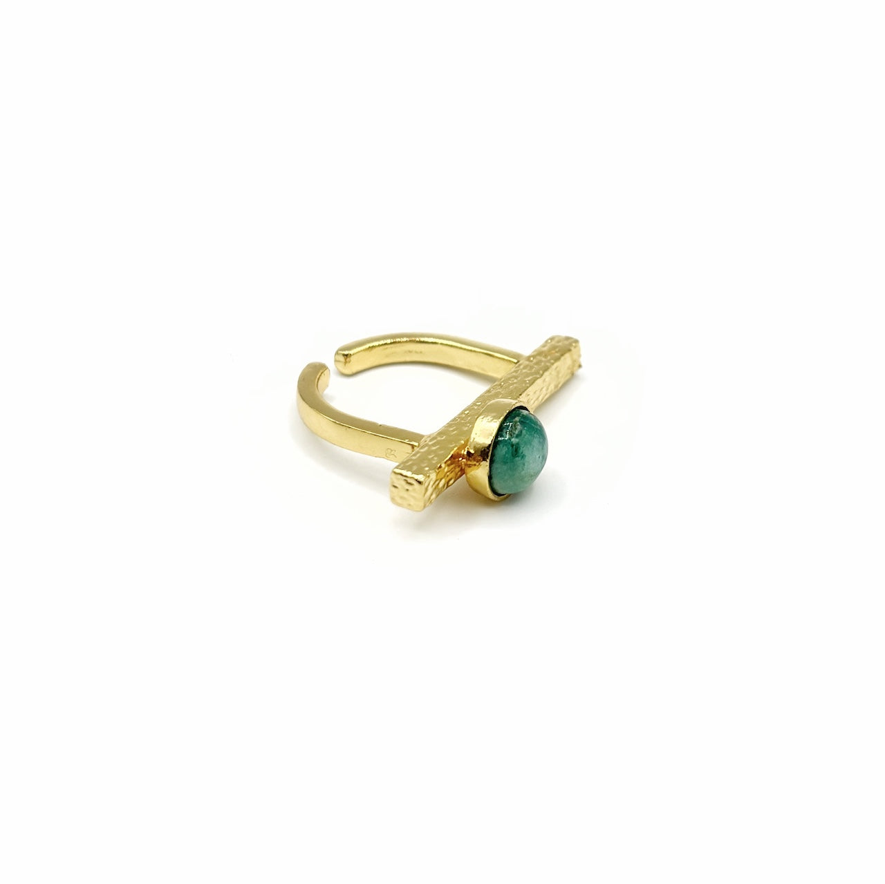 Bague Plaqué Or turquoise – pierre naturelle & taille réglable