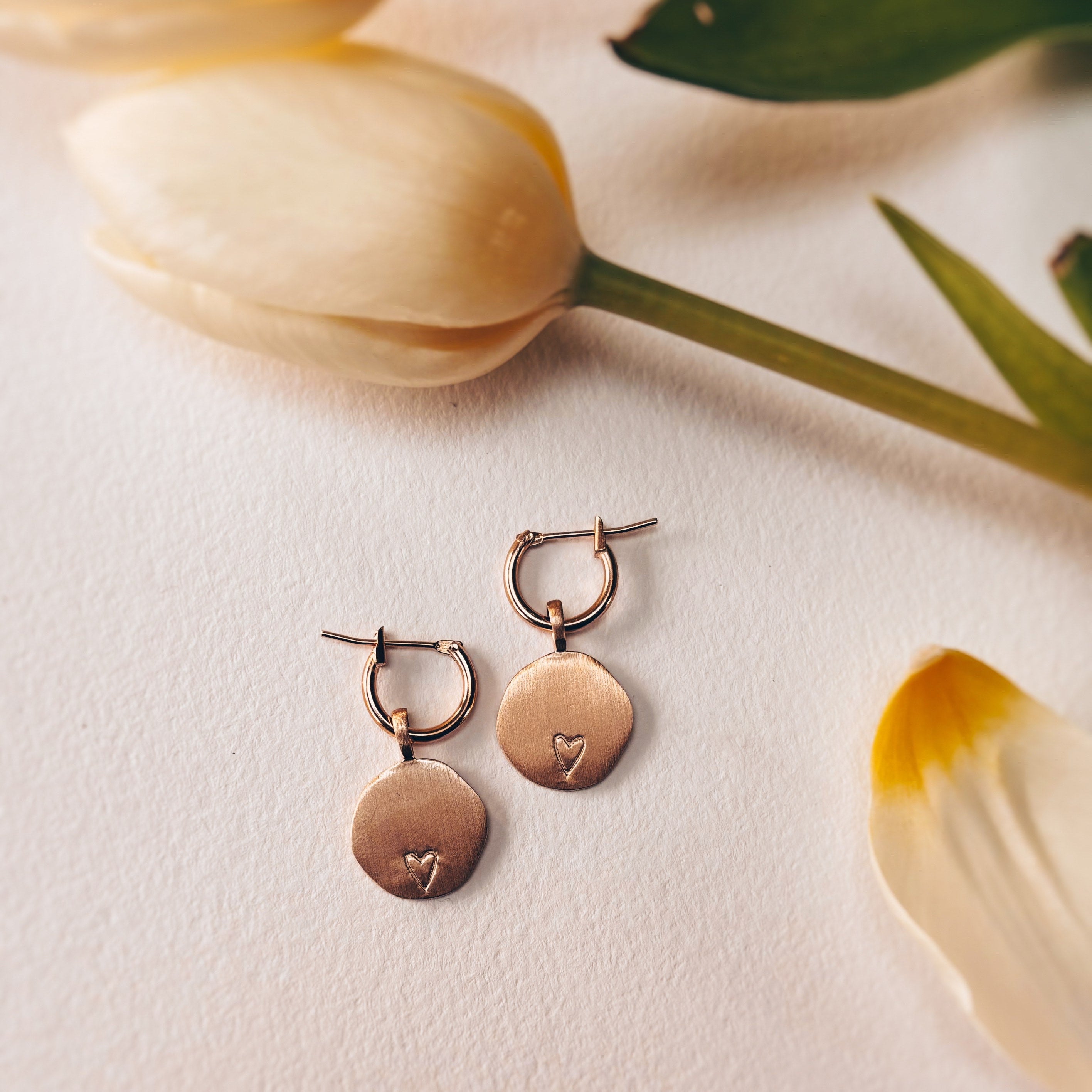 boucles d'oreilles coeur pour femme épouse amoureuse