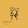 Boucle d'oreille créole Signature Mini BOSMN1 en plaqué or et pierres naturelles multicolores
