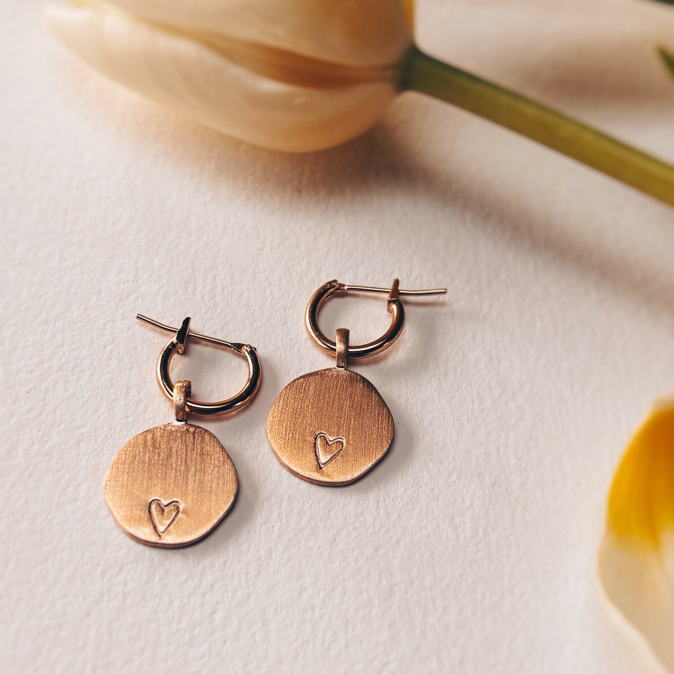 boucle d'oreilles coeur plaqué or