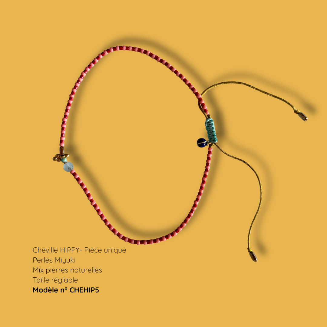 Bracelet de cheville HIPPY – Bracelet festival en perles Miyuki