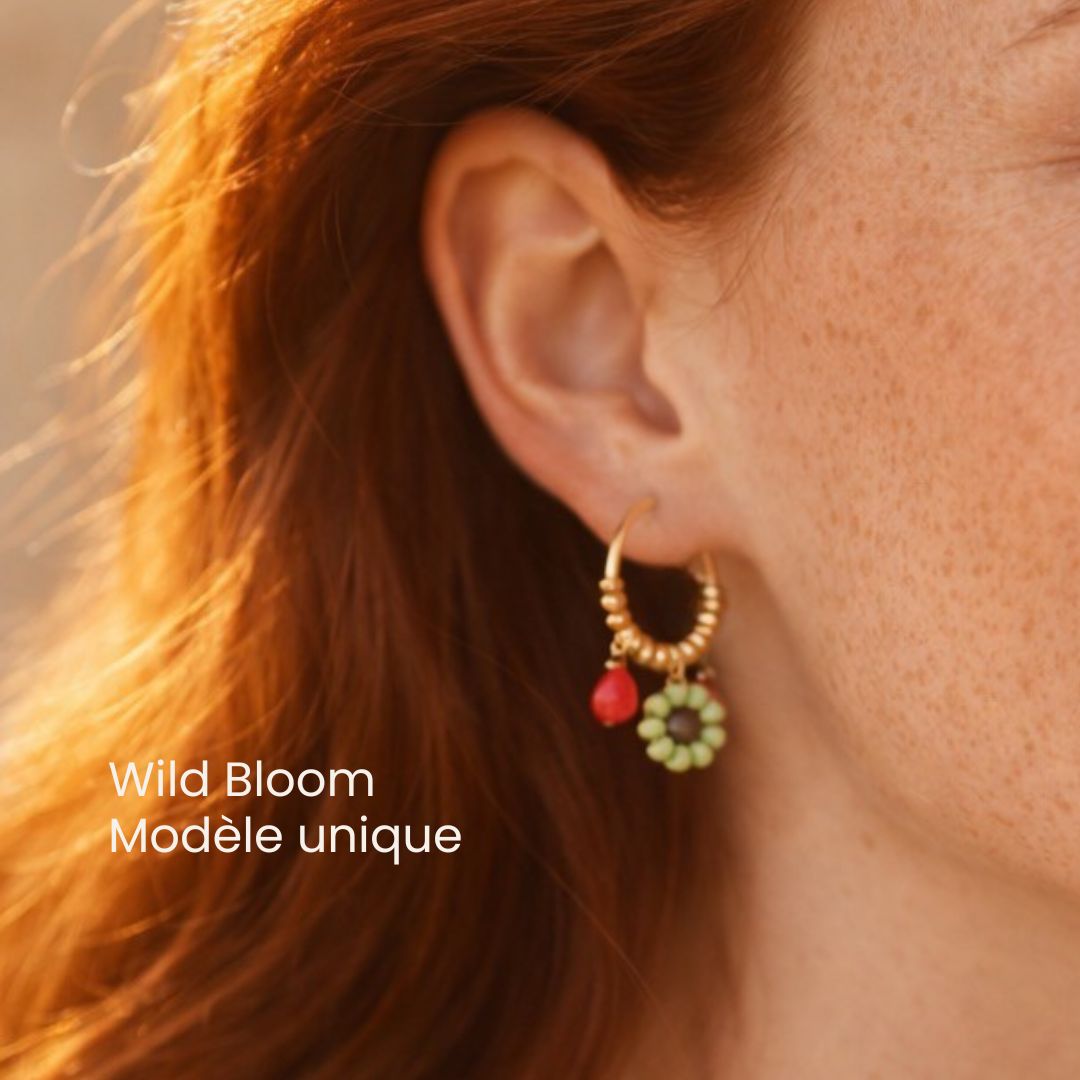 Créoles fleurs Wild Bloom