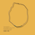 Collier Chaîne Signature modèle CHS1, plaqué or 750, pierres naturelles, longueur 46 cm