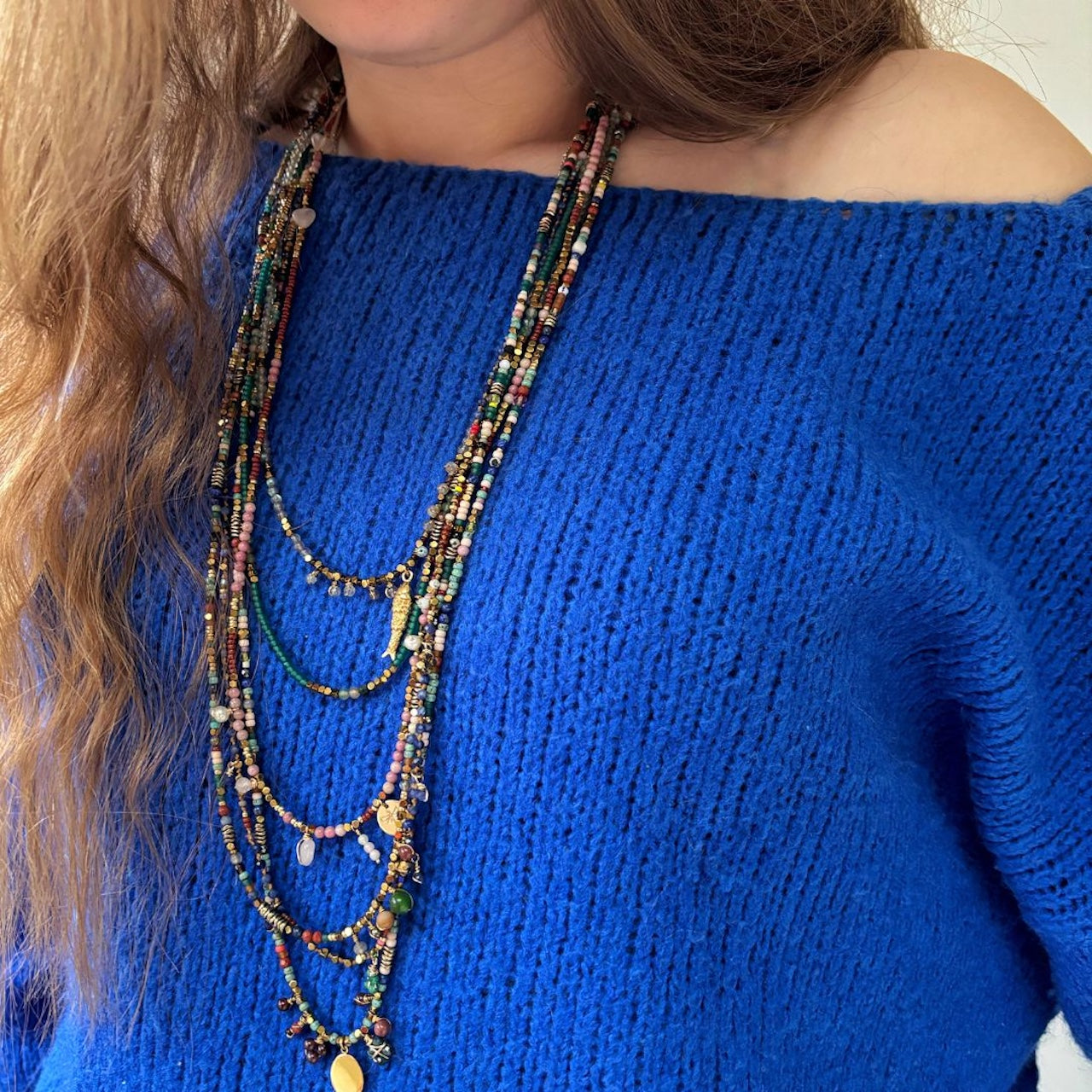 Collier Talisman poisson et labradorite