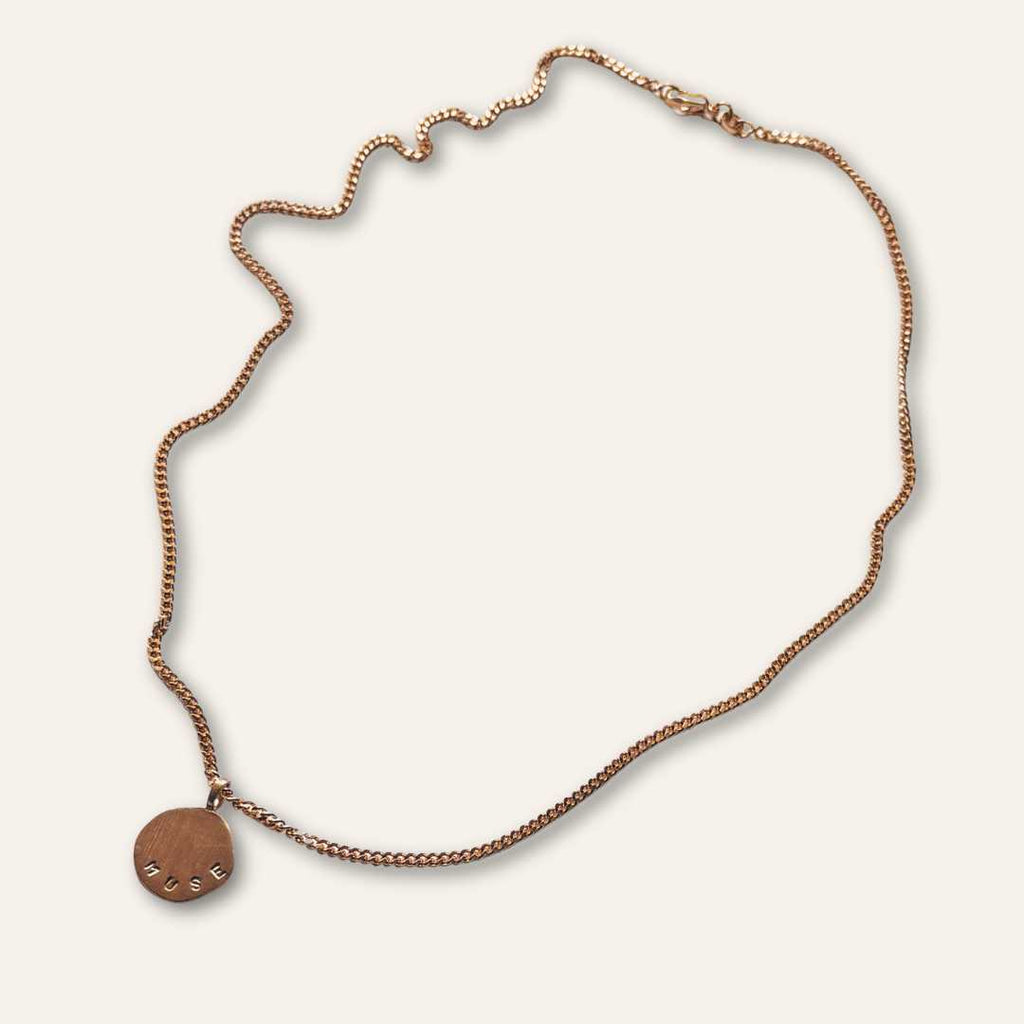 Collier message inspirant médaille muse