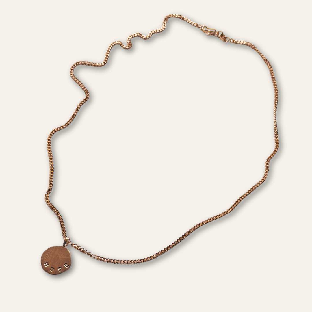Collier message inspirant médaille muse