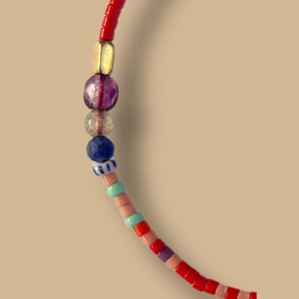 Bracelet HIPPY rouge et rose