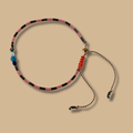 Bracelet HIPPY rose et chocolat