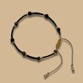 Bracelet HIPPY noir avec obsidiennes