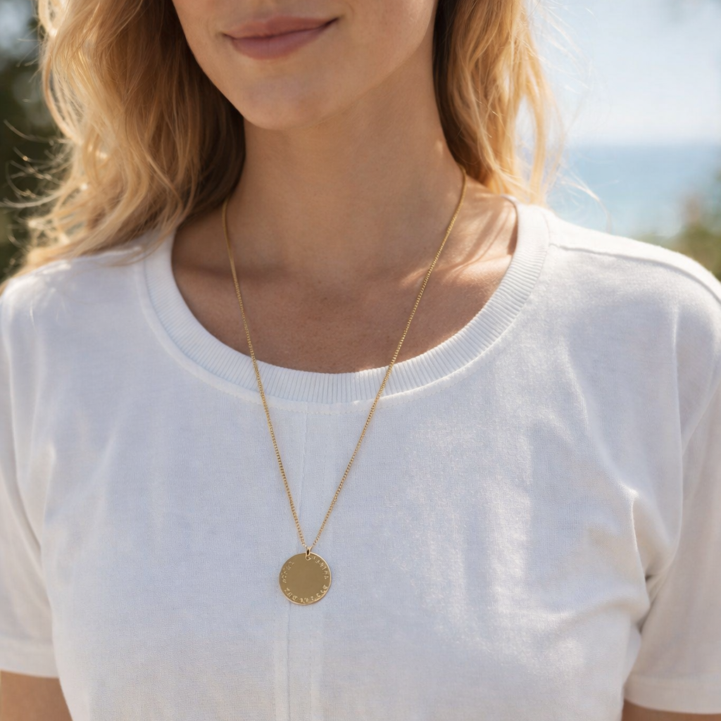 Médaillon solaire message inspirant