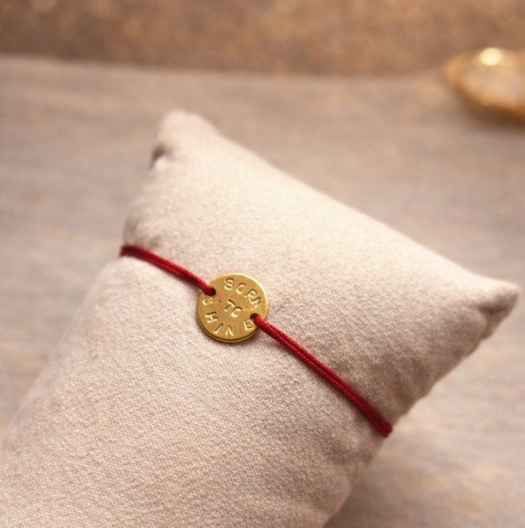 Bracelet médaille born to shine

