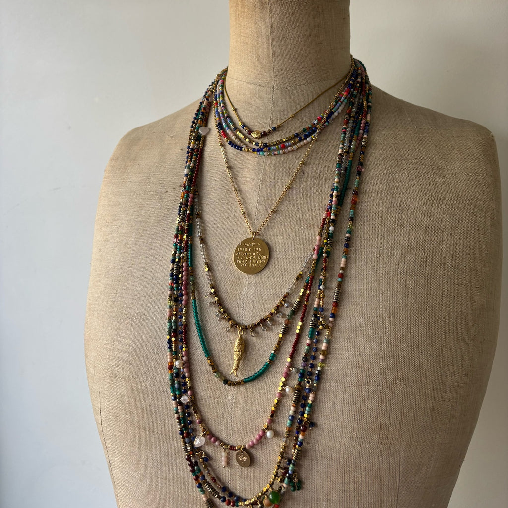 Collier HIPPY · Lapis-Lazuli & mix de perles