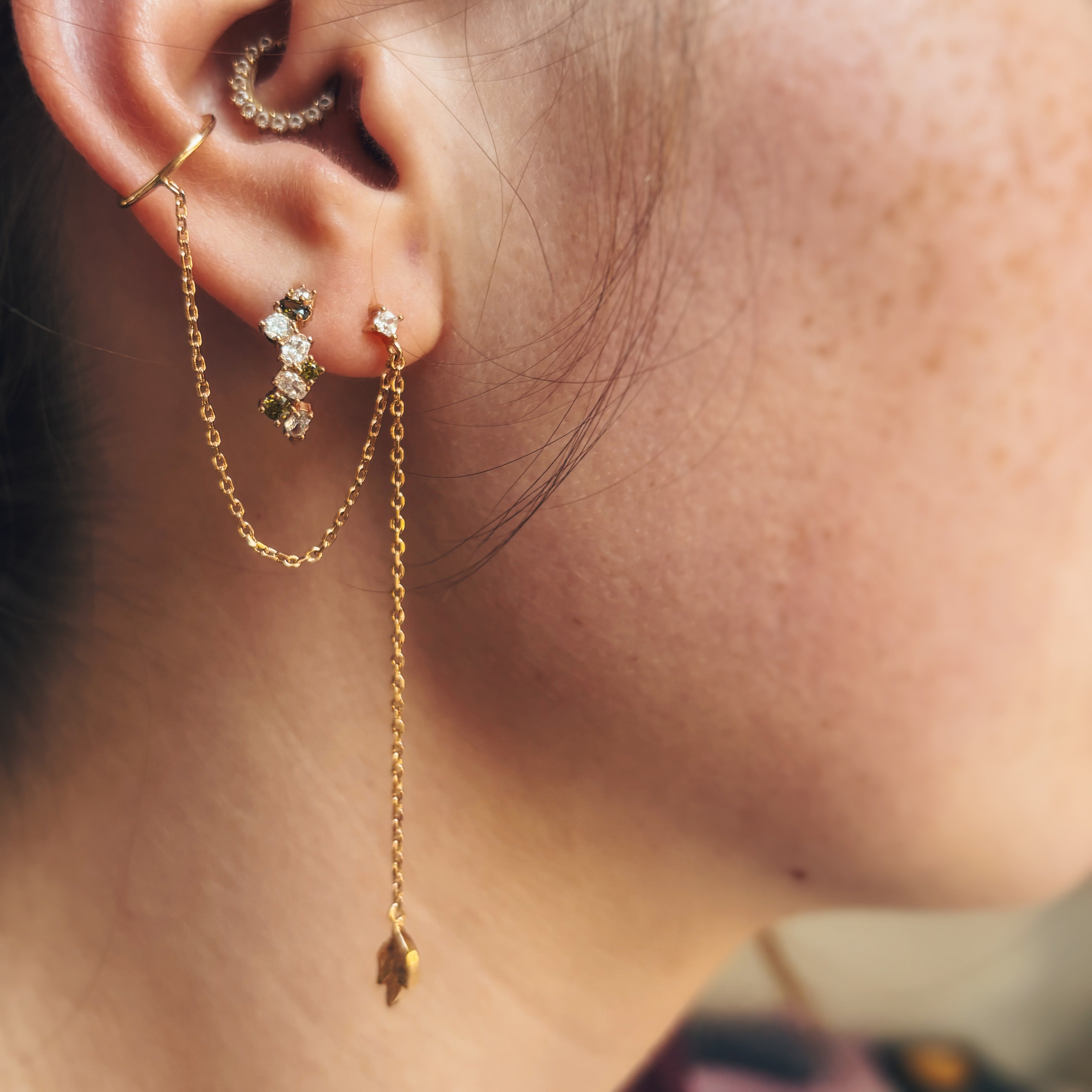 Mini créoles "Botanique" la paire