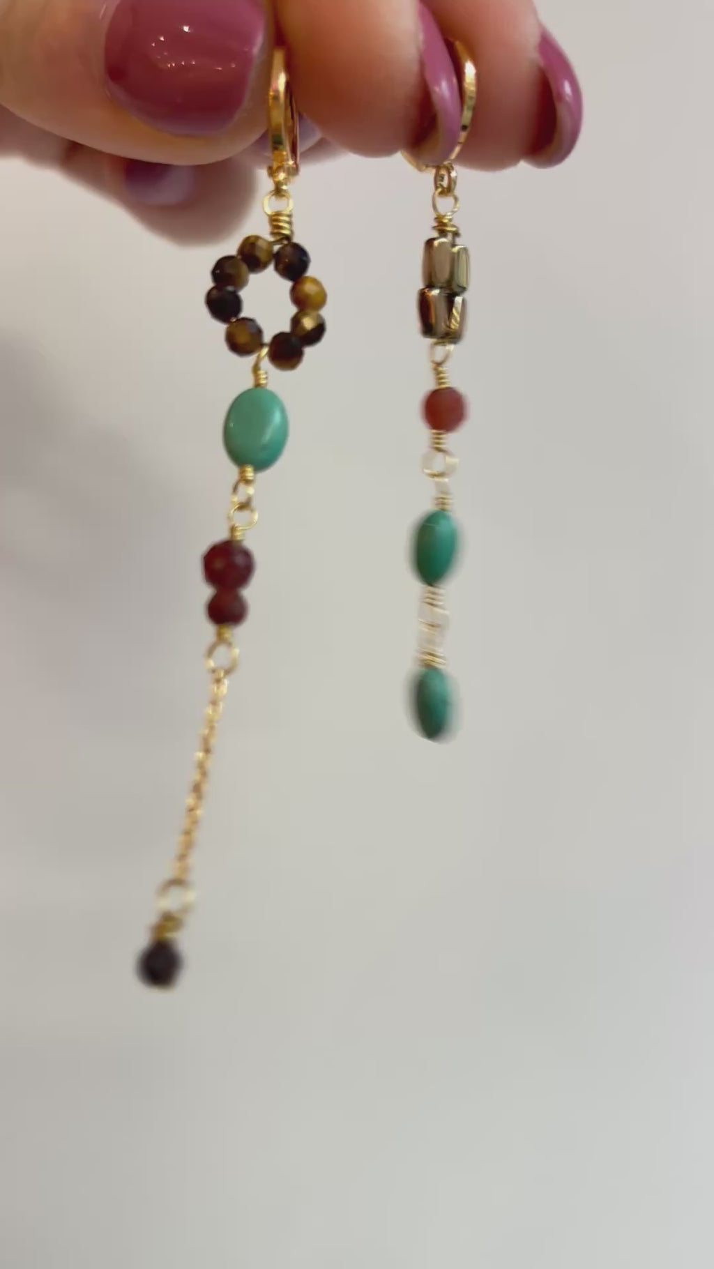 Boucles d'oreilles SIGNATURE turquoises